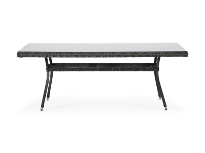 "Латте" плетеный стол из искусственного ротанга 200х90см, цвет графит