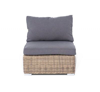 "Лунго" модуль диванный прямой с подушками, цвет соломенный