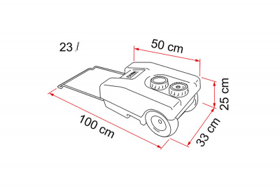 Бак для воды Fiamma ROLL-TANK 23 F, артикул 02428A01A