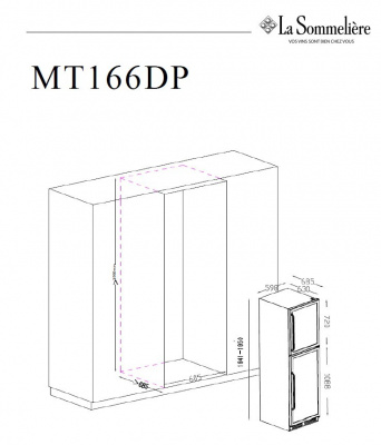 Двухзонный шкаф, LaSommeliere модель MT166DP