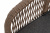 "Канны" диван плетеный из роупа 2-местный, каркас алюминий коричневый, роуп коричневый, ткань серая