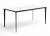 "Малага" обеденный стол из HPL 160х80см, цвет молочный, каркас черный