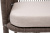 "Марсель" барный стул из роупа, каркас стальной белый, роуп коричневый, ткань бежевая