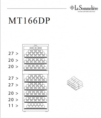 Двухзонный шкаф, LaSommeliere модель MT166DP